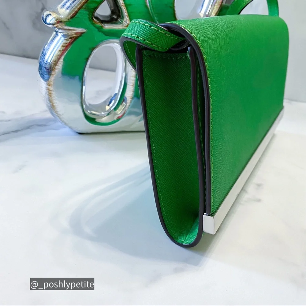 NWT Michael Kors green wallet clutch shoulder bag - Picture 4 of 13